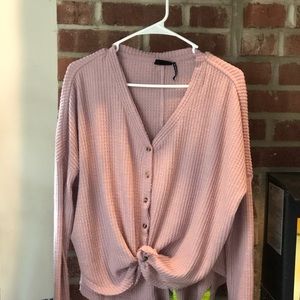 Jojo Out from Under Oversized Button Down XS